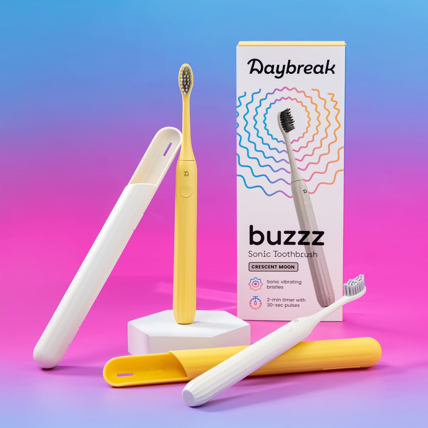 buzzz sonic toothbrush with travel case